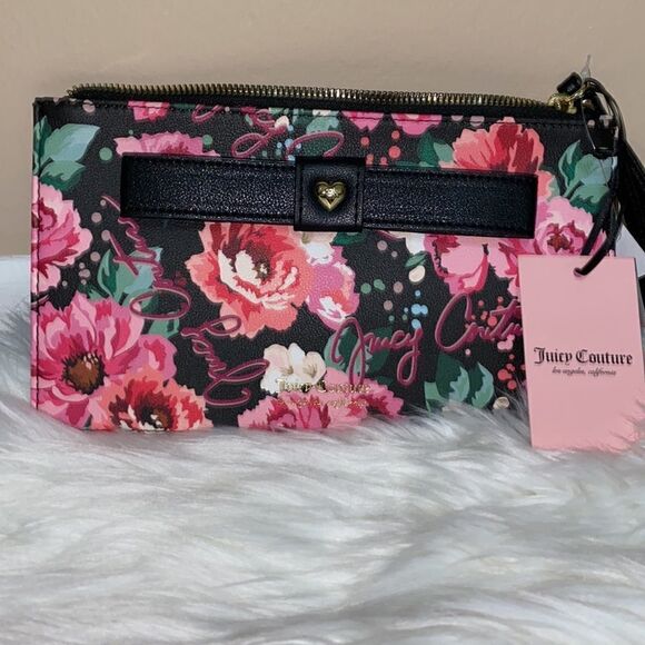 NWT Juicy Couture Pick Your Petal Floral Wristlet - Picture 7 of 12